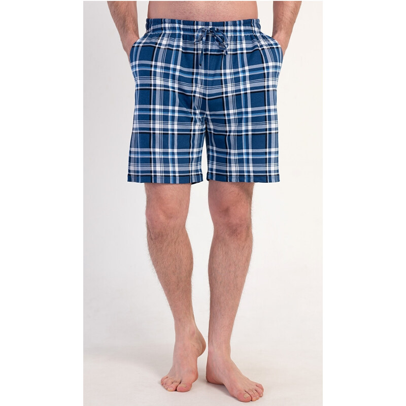 Gazzaz Pánské pyžamové šortky Josef, barva tmavě modrá, 100% bavlna