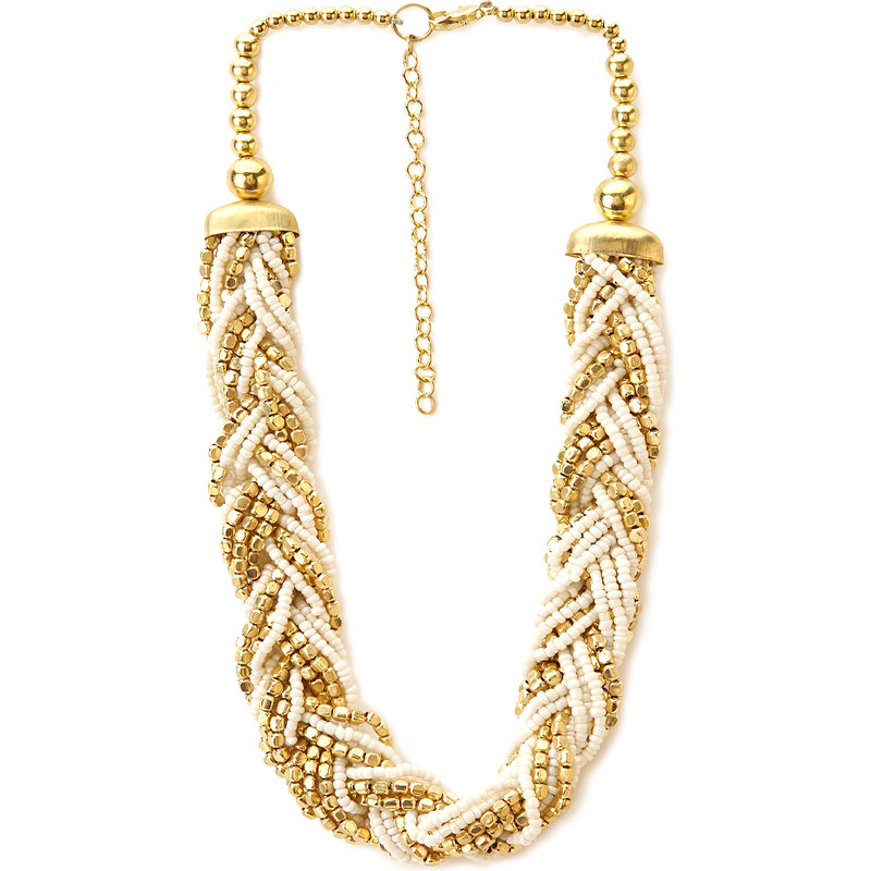 Forever 21 Eclectic Braided Bead Necklace
