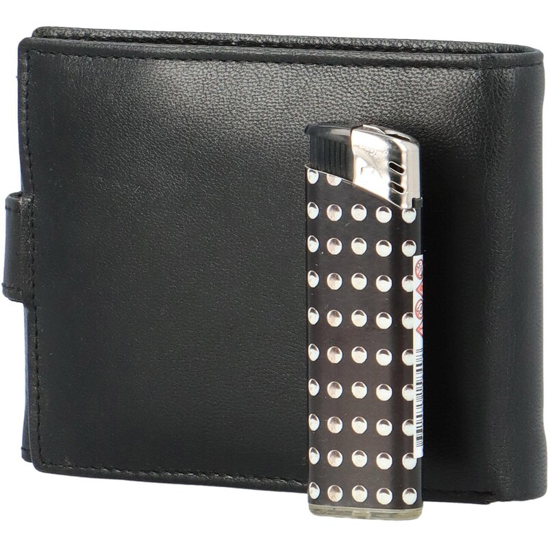Pánská kožená peněženka na šířku Bellugio Asher, černá