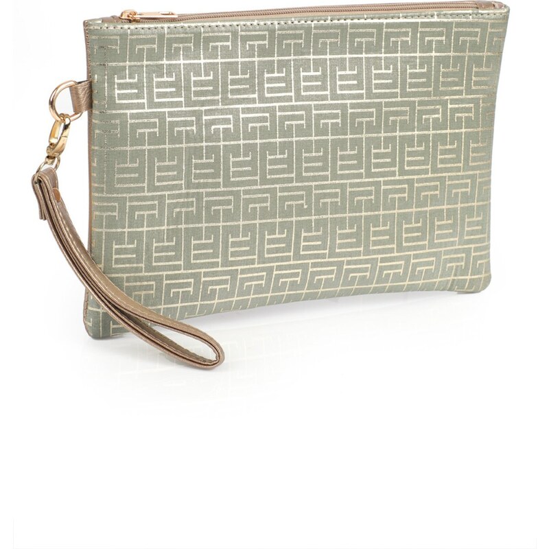 Capone Outfitters Satin Labyrinth Patterned Paris Women's Clutch Bag