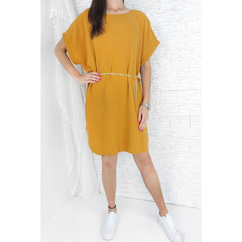 Italian style Dámské šaty s páskem LA-3221D.YE 92119210