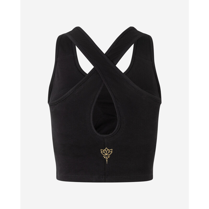The Spirit of OM sportovní podprsenka "jóga bra" z bio bavlny - černá