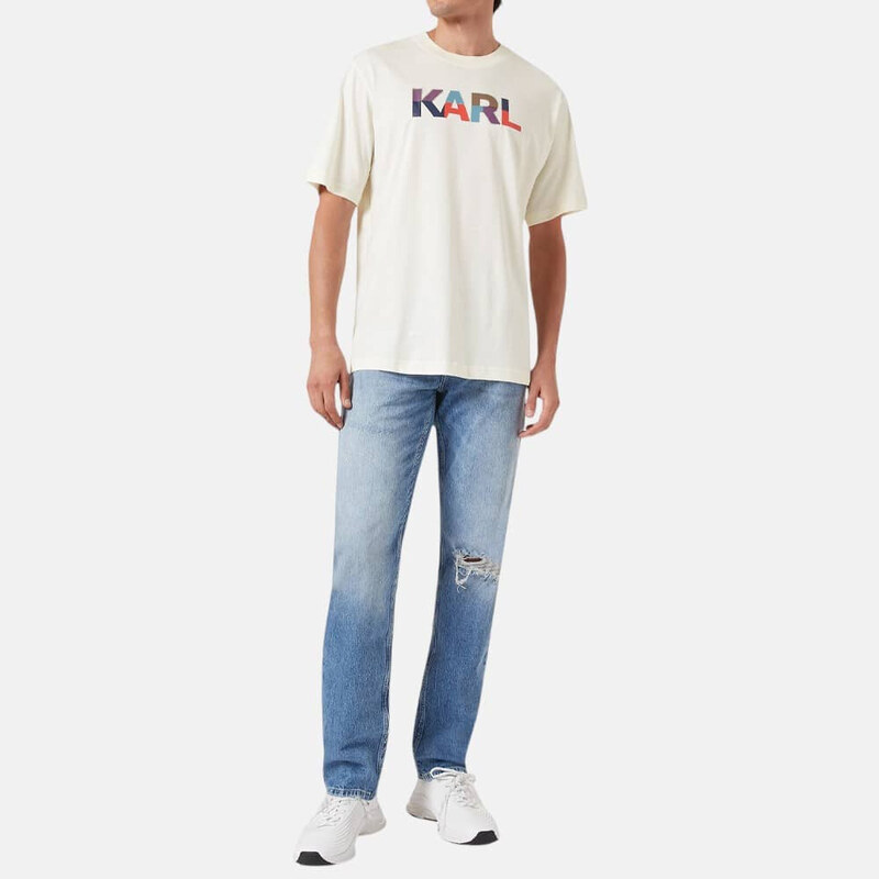Pánské krémové triko Karl Lagerfeld 55794