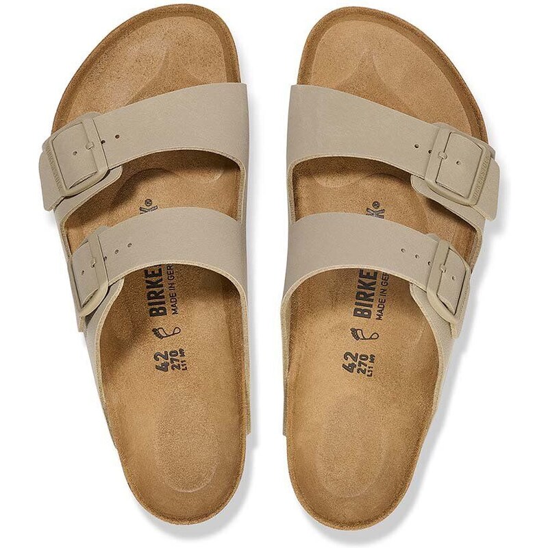 Pantofle Birkenstock Arizona pánské, béžová barva, 1027704