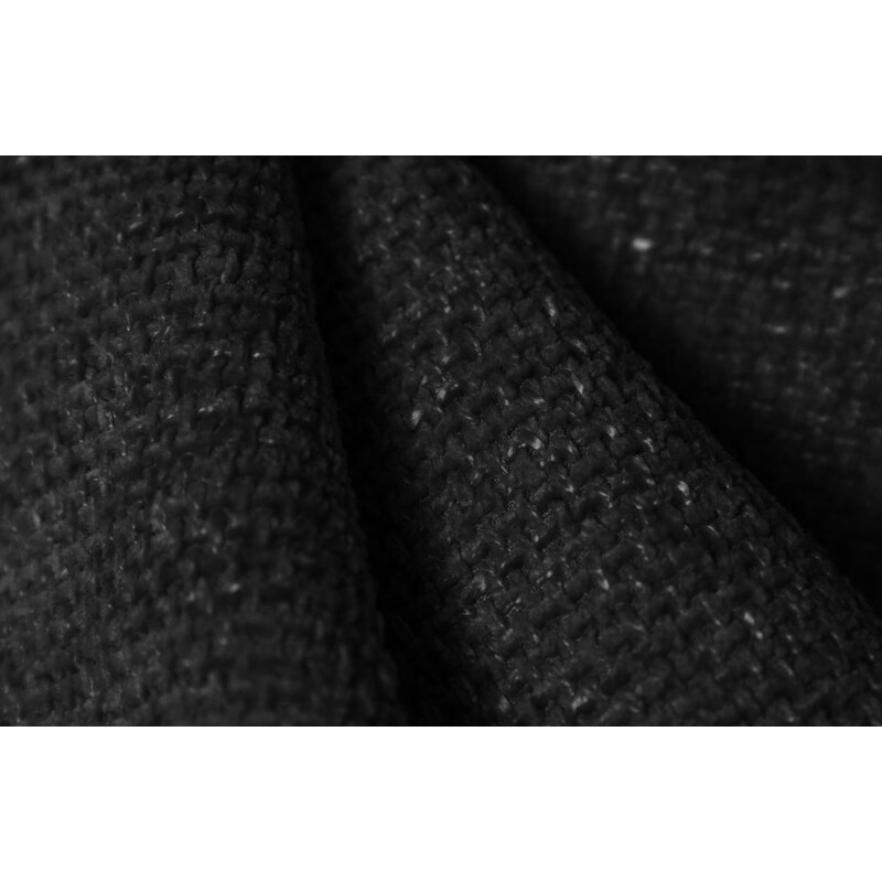 Černá čalouněná rohová pohovka MICADONI Jennifer 341 cm, pravá