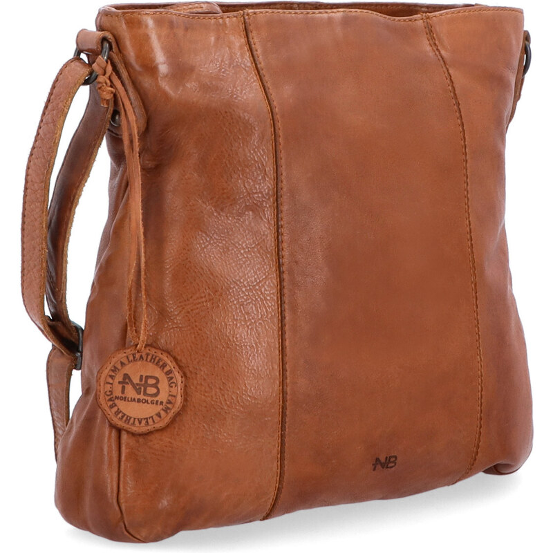 Kožená kabelka crossbody Noelia Bolger koňaková NB 2002 KO