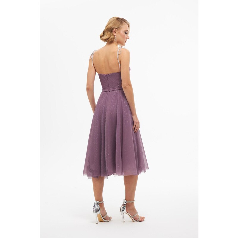 Carmen Princess Promise Dress with Lavender Tulle Stones