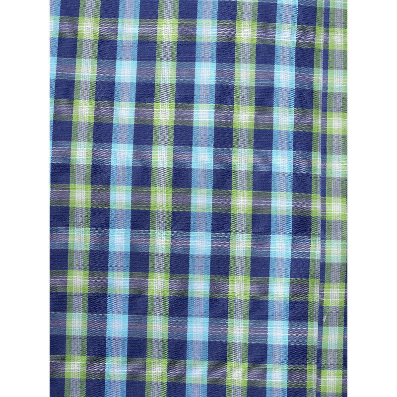 Willsoor Pánská košile slim fit s modrou a zelenou kostičkou 16829