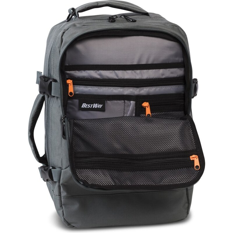 BestWay Cestovní batoh 40x25x20 cm Cabin Pro Small 40328-5800 šedý