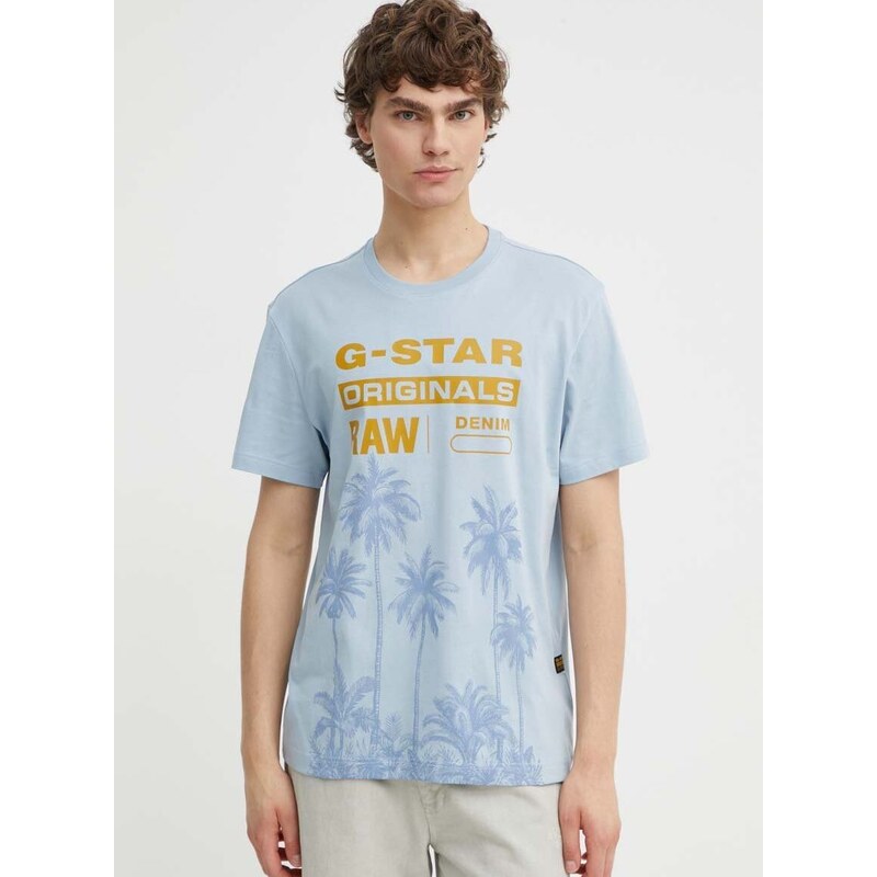 Bavlněné tričko G-Star Raw s potiskem, D24681-336