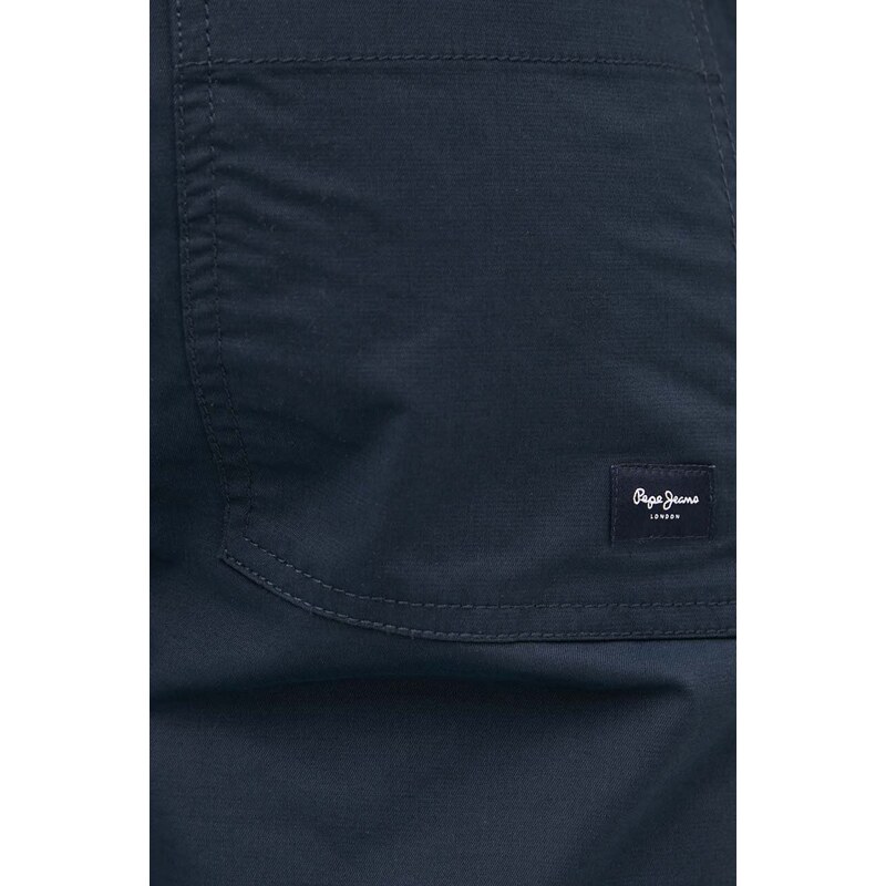 Kalhoty Pepe Jeans PULL ON CUFFED SMART PANTS pánské, tmavomodrá barva, přiléhavé, PM211687
