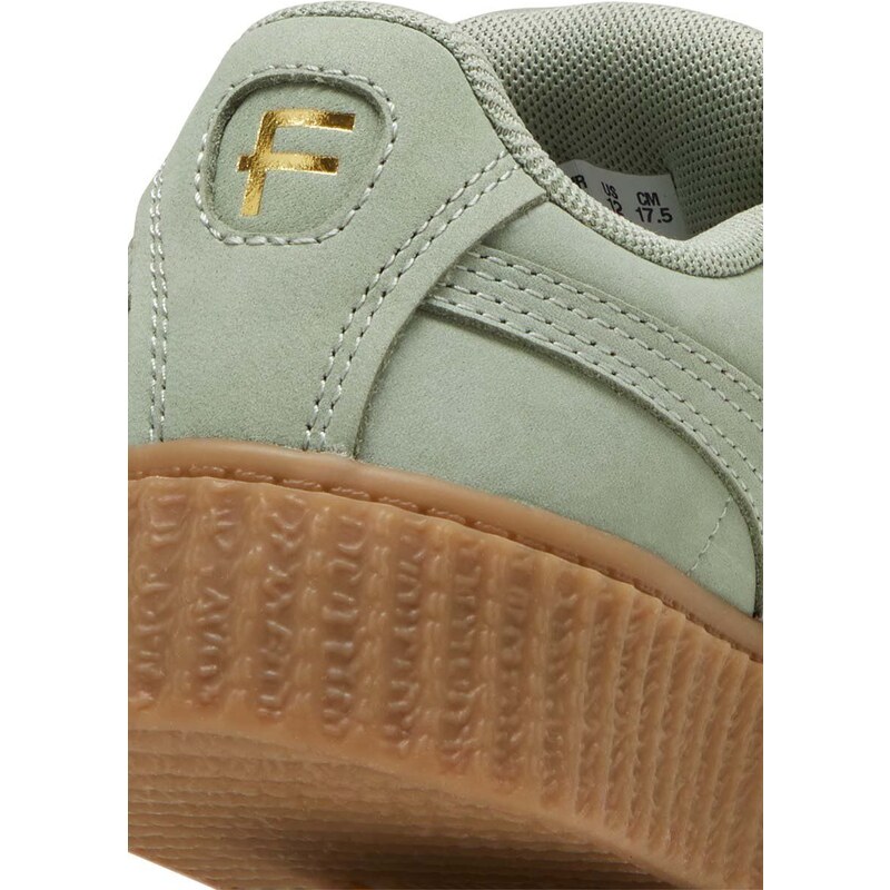 Dětské nubukové sneakers boty Puma CREEPER PHATTY NUBUCK zelená barva, 39986702