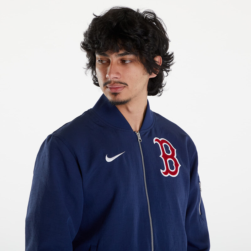 Pánský bomber Nike Men's AC Bomber Jacket Boston Red Sox Midnight Navy/ Midnight Navy/ White