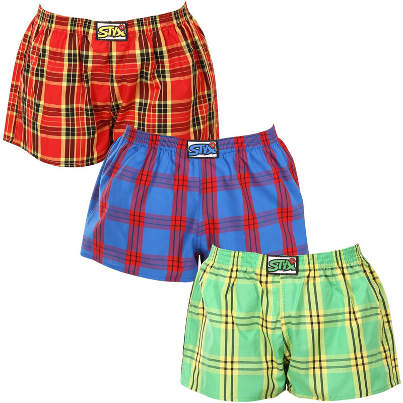 3PACK dámské trenky Styx klasická guma vícebarevné (3K101114) 92011986