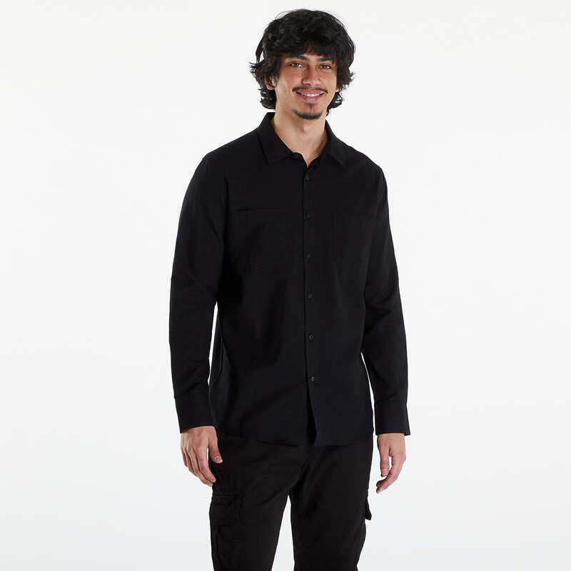 Košile Urban Classics Checked Flanell Shirt Black XL