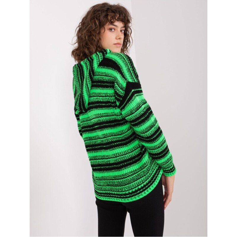 Zonno Zelený svetr s kapucí