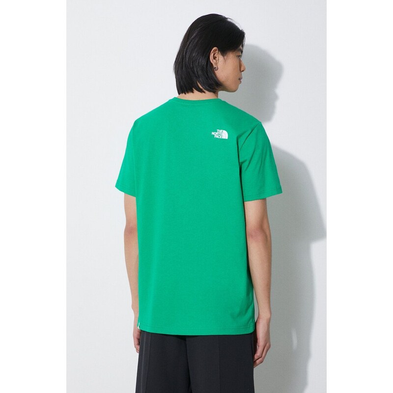 Bavlněné tričko The North Face M Berkeley California S/S Tee zelená barva, s potiskem, NF0A87U5PO81