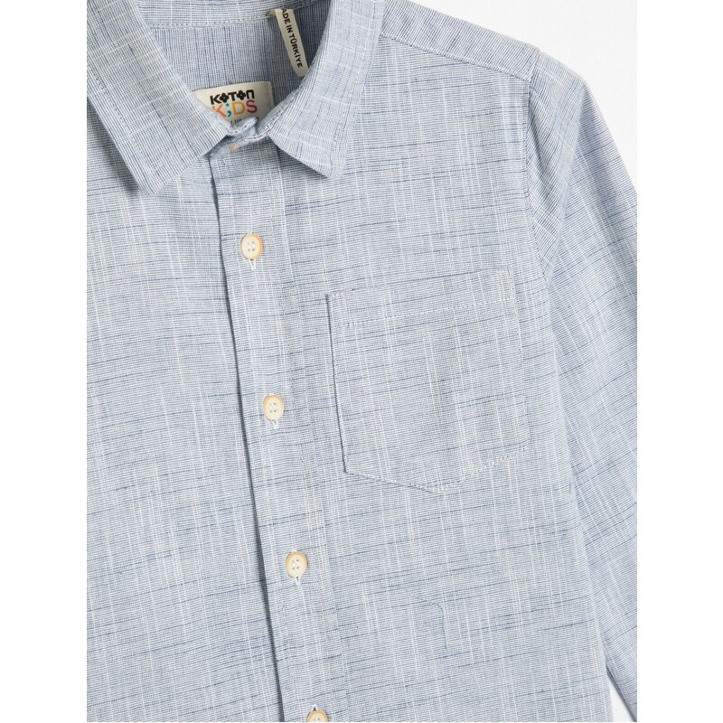 Koton Shirt Long Sleeve Pocket Detailed Cotton