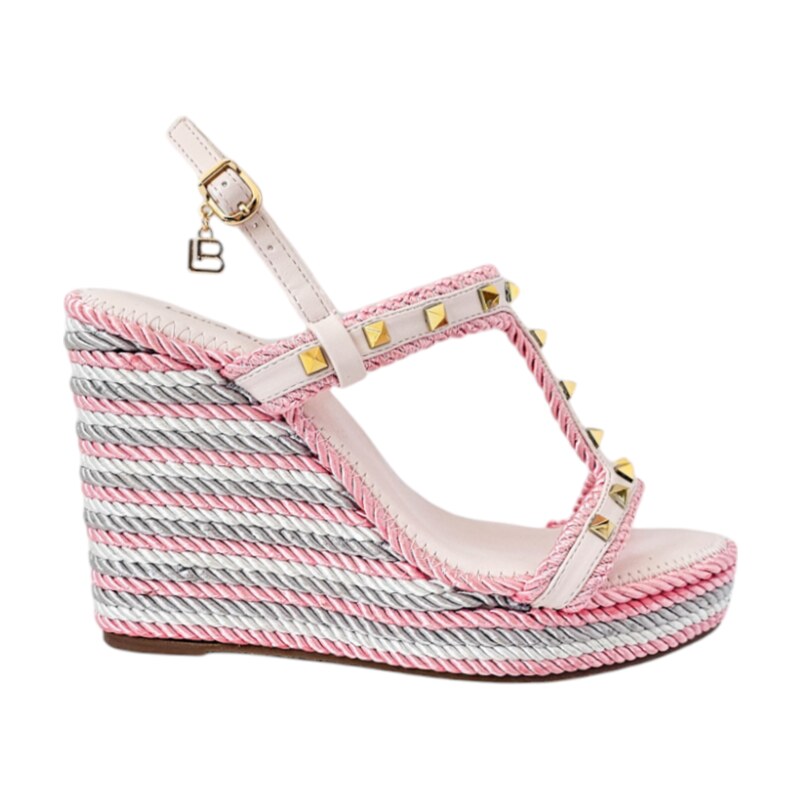 Sandály na klínku Laura Biagiotti KL Pink
