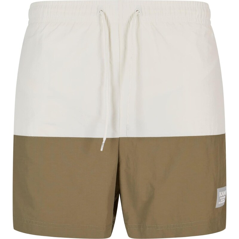 Karl Kani Plavecké šortky olivová / offwhite