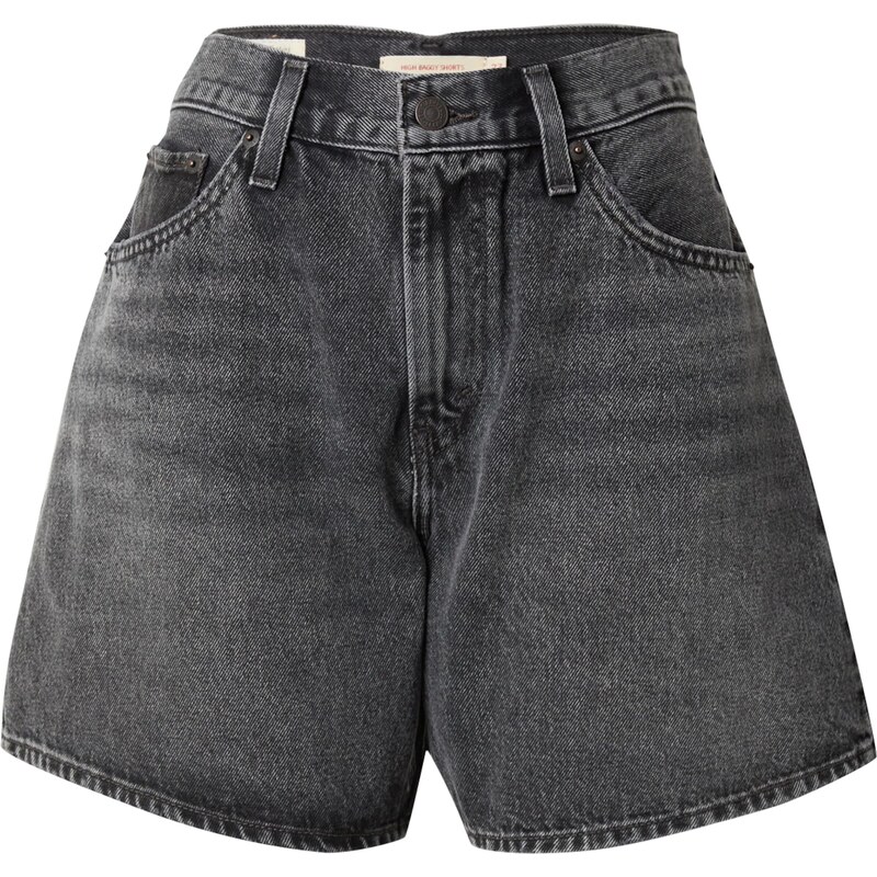 LEVIS  Džíny High Baggy Short černá džínovina