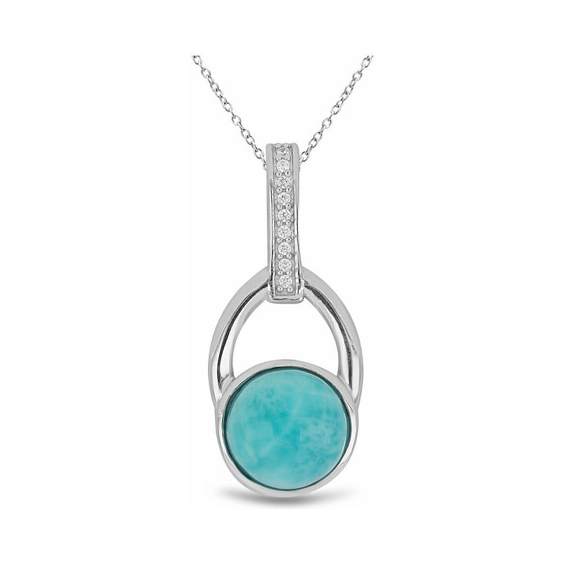 Nefertitis Larimar přívěsek stříbro Ag 925 VP056021 - 2,9 cm, 3,6 g 92058176