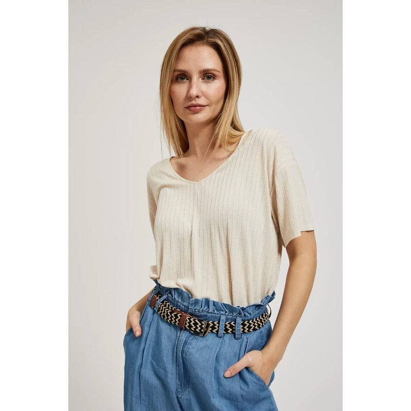 Marisse Dámské tričko MOODO - světle béžová
