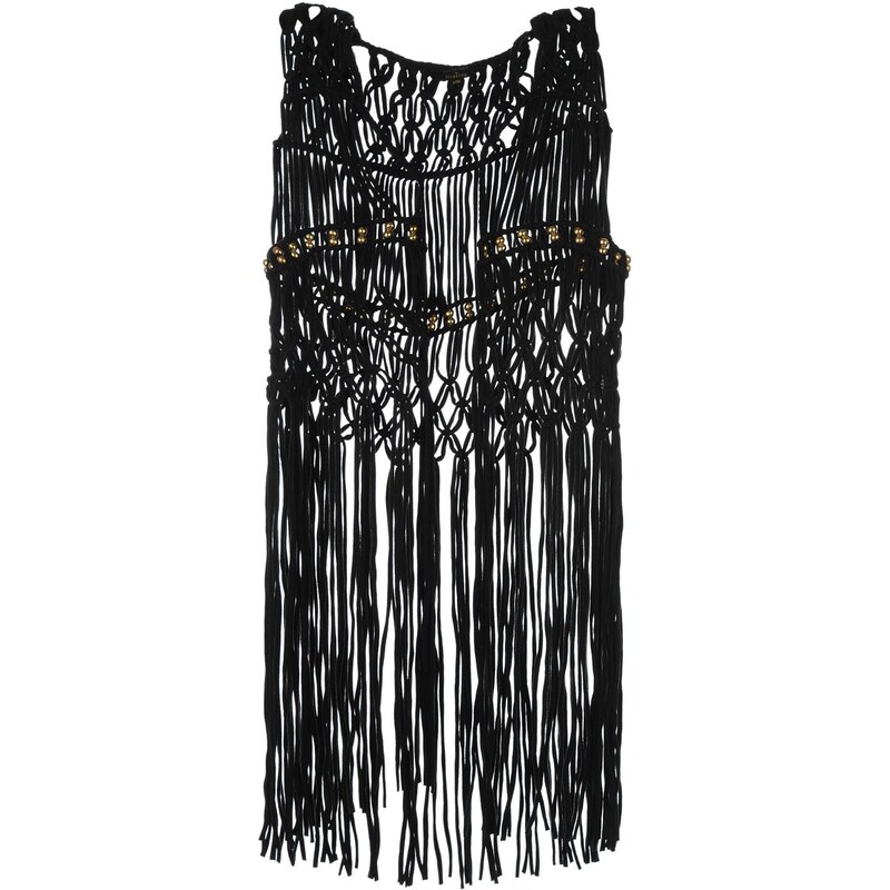 Top Rock and Rags Fringed Waistcoat dám.
