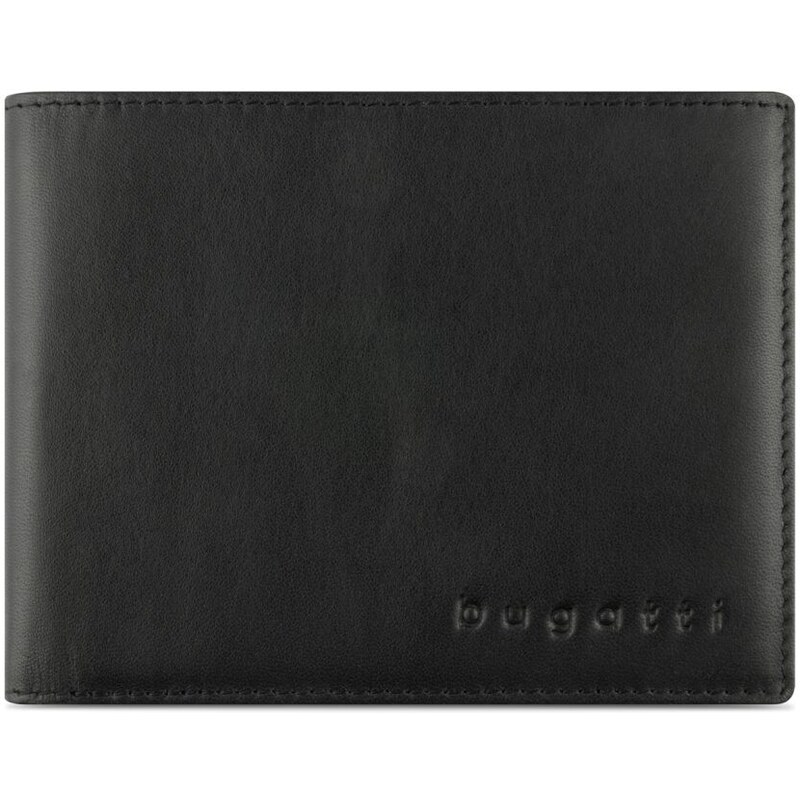 Bugatti Pánská kožená peněženka RFID Super Slim 49190401 černá