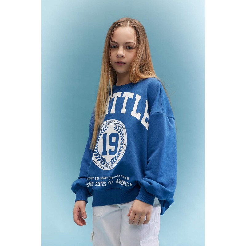 DEFACTO Oversize Fit Crew Neck Sweatshirt