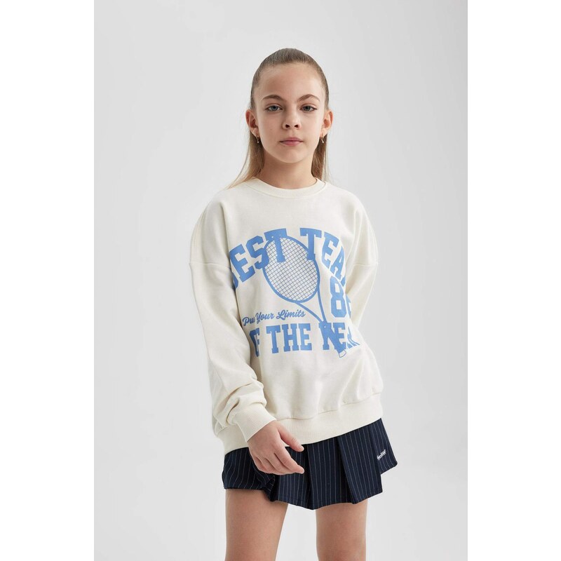 DEFACTO Oversize Fit Crew Neck Sweatshirt