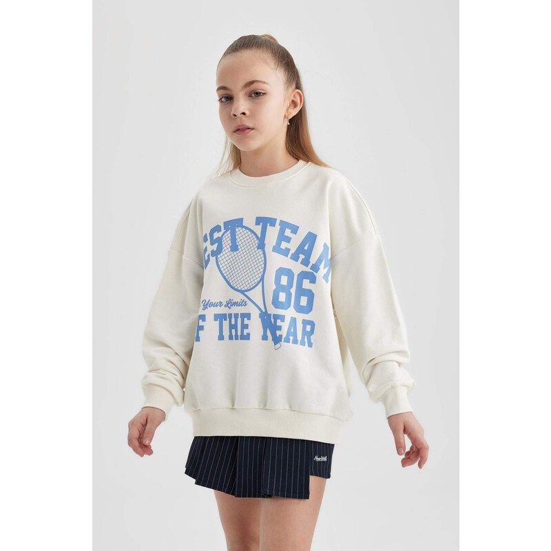 DEFACTO Oversize Fit Crew Neck Sweatshirt