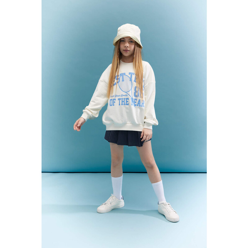 DEFACTO Oversize Fit Crew Neck Sweatshirt