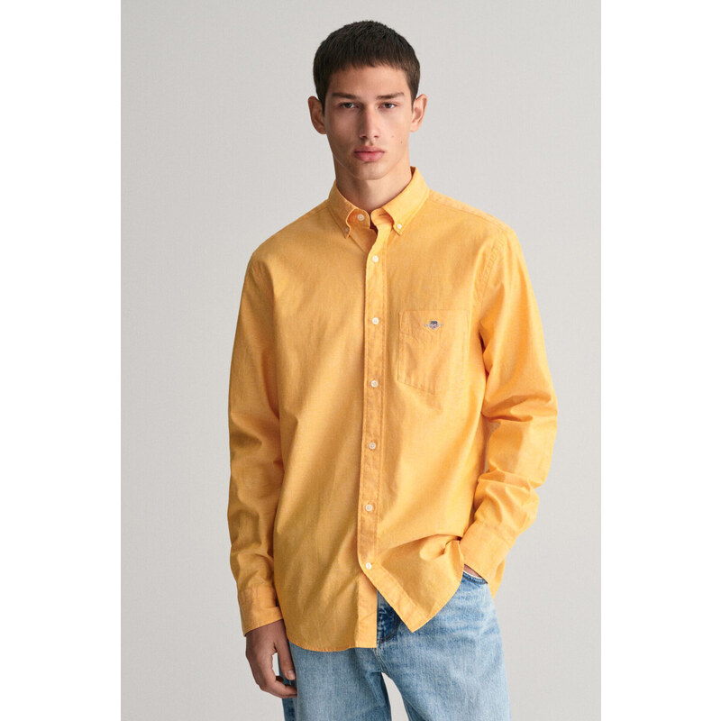 KOŠILE GANT REG COTTON LINEN SHIRT MEDAL YELLOW