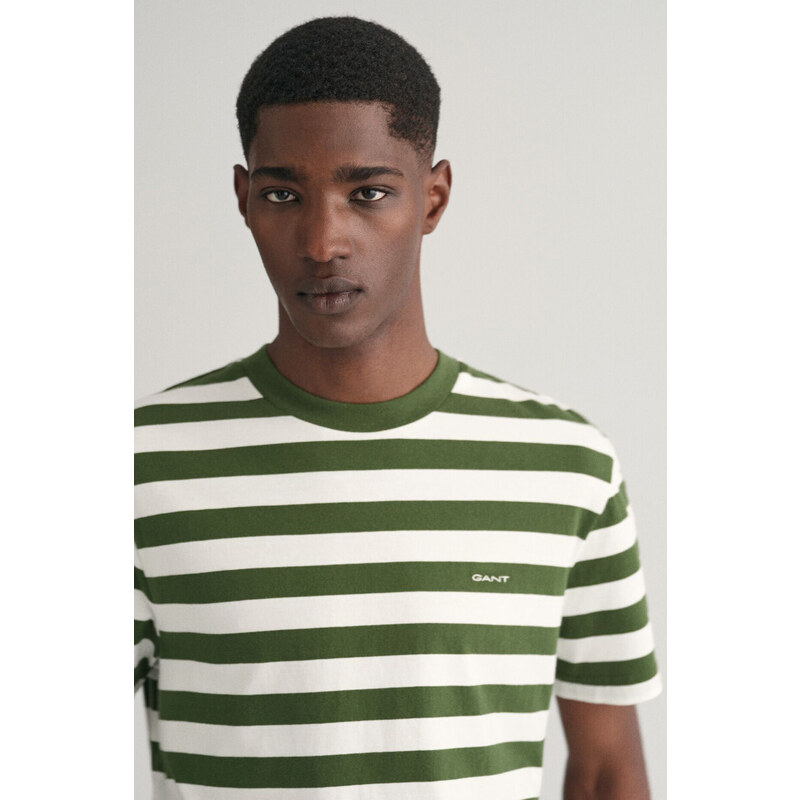 TRIČKO GANT STRIPE SS T-SHIRT zelená M