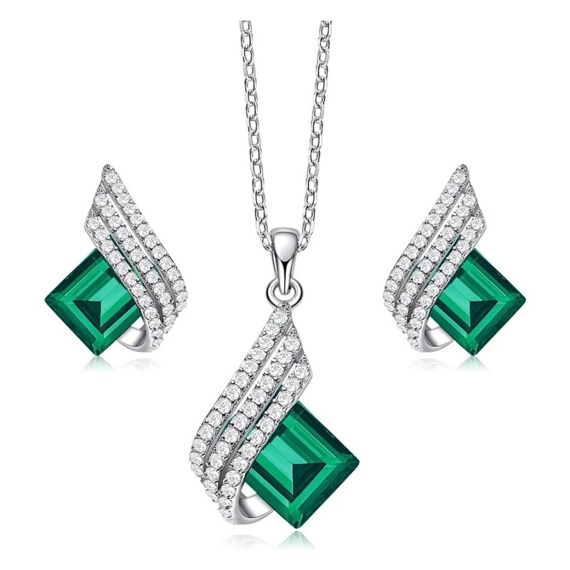 GRACE Silver Jewellery Stříbrná souprava šperků Swarovski