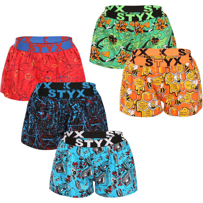 5PACK dámské trenky Styx art sportovní guma vícebarevné (5T1367834) 88280820