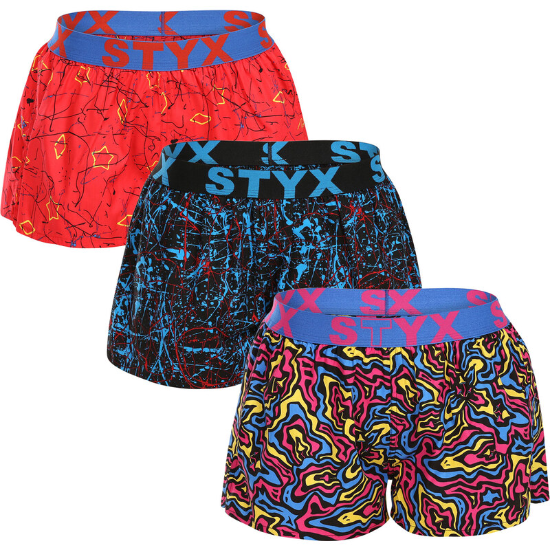 3PACK dámské trenky Styx art sportovní guma vícebarevné (3T13603) 88280821