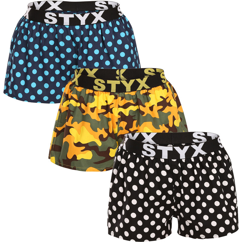 3PACK dámské trenky Styx art sportovní guma vícebarevné (3T15901) 88139621