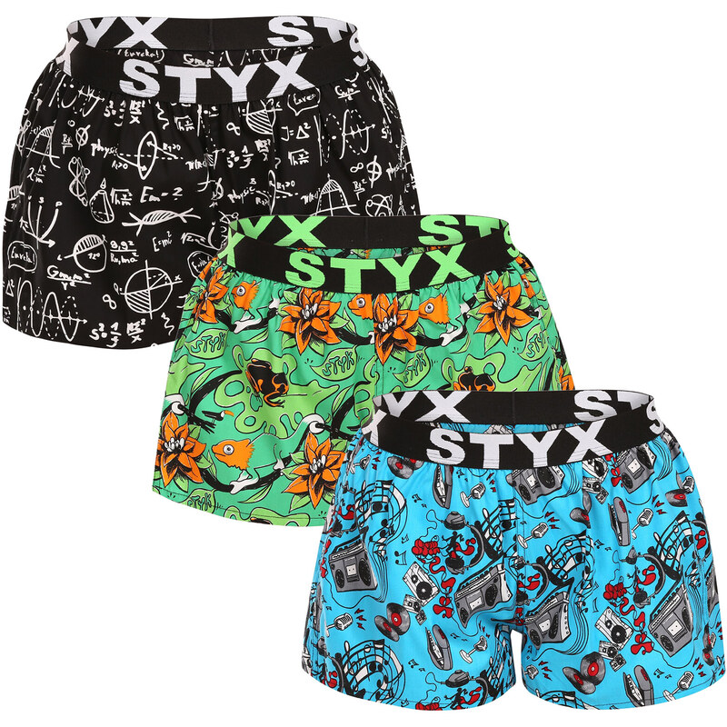 3PACK dámské trenky Styx art sportovní guma vícebarevné (3T15782) 88138019