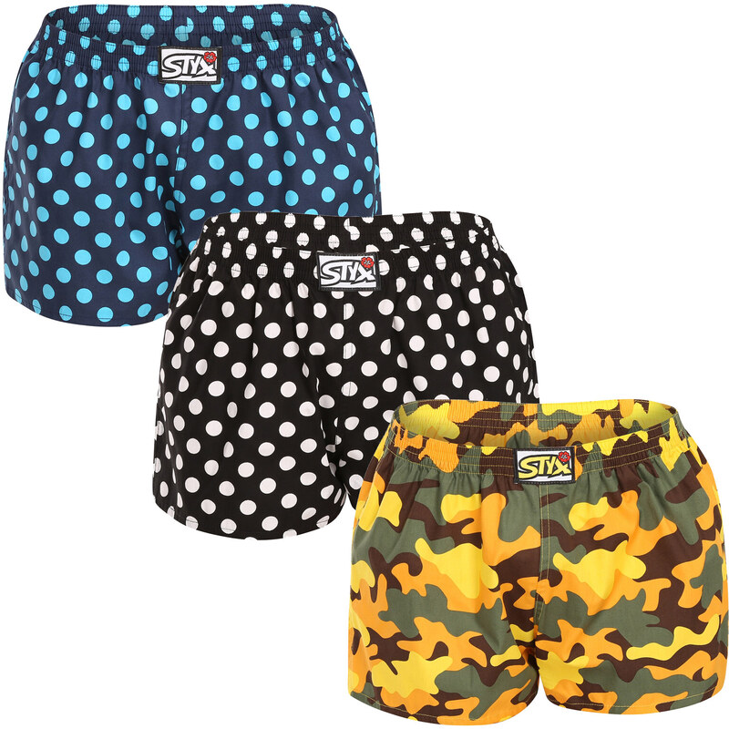 3PACK dámské trenky Styx art klasická guma vícebarevné (3K15901) 87409629