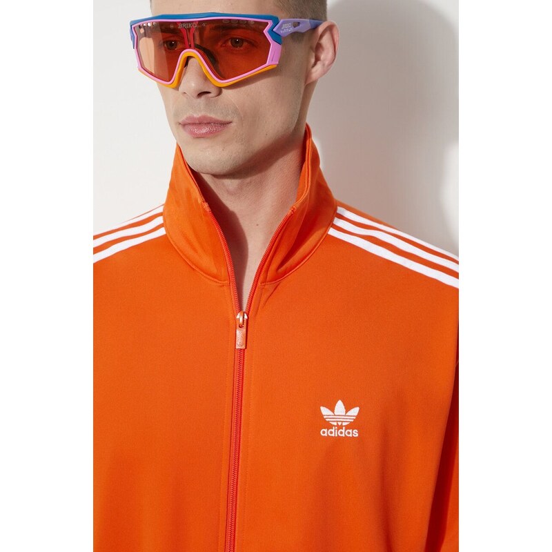 Mikina adidas Originals pánská, oranžová barva, s aplikací, IR9902