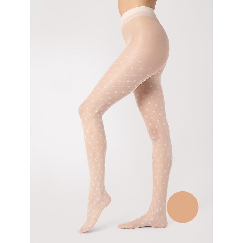 BASIC Silonky s jemným vzorem Fiore G 6104 Hailey 15 den Černá 105372631