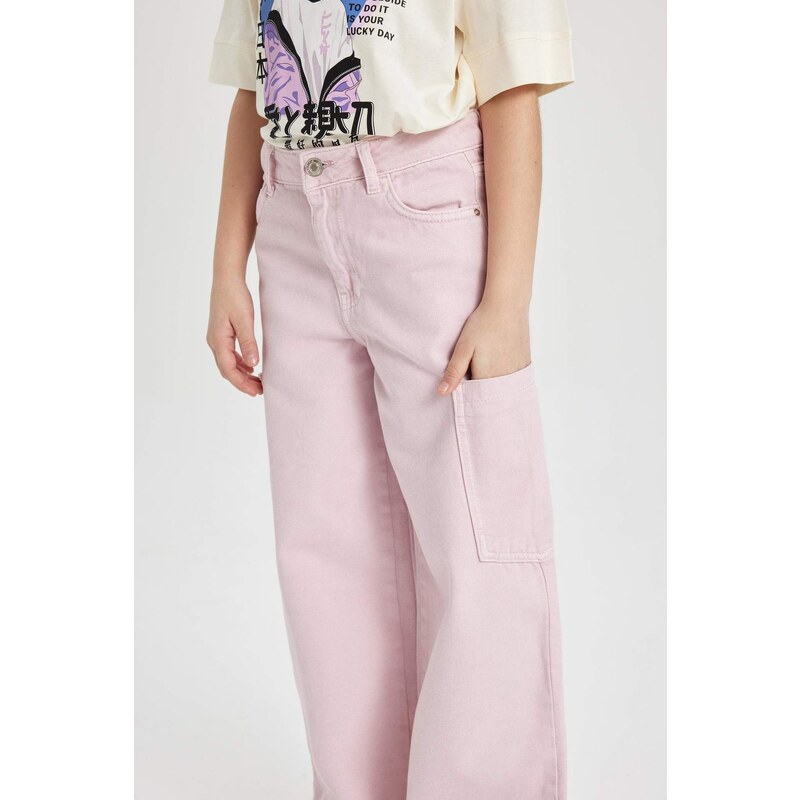 DEFACTO Girl Wide Leg Cargo Jeans