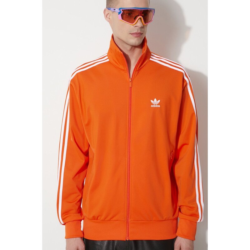 Mikina adidas Originals pánská, oranžová barva, s aplikací, IR9902