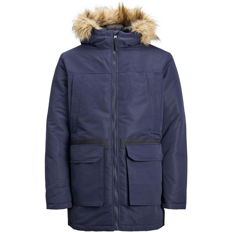JACK & JONES Přechodný kabát Wing tmavě modrá