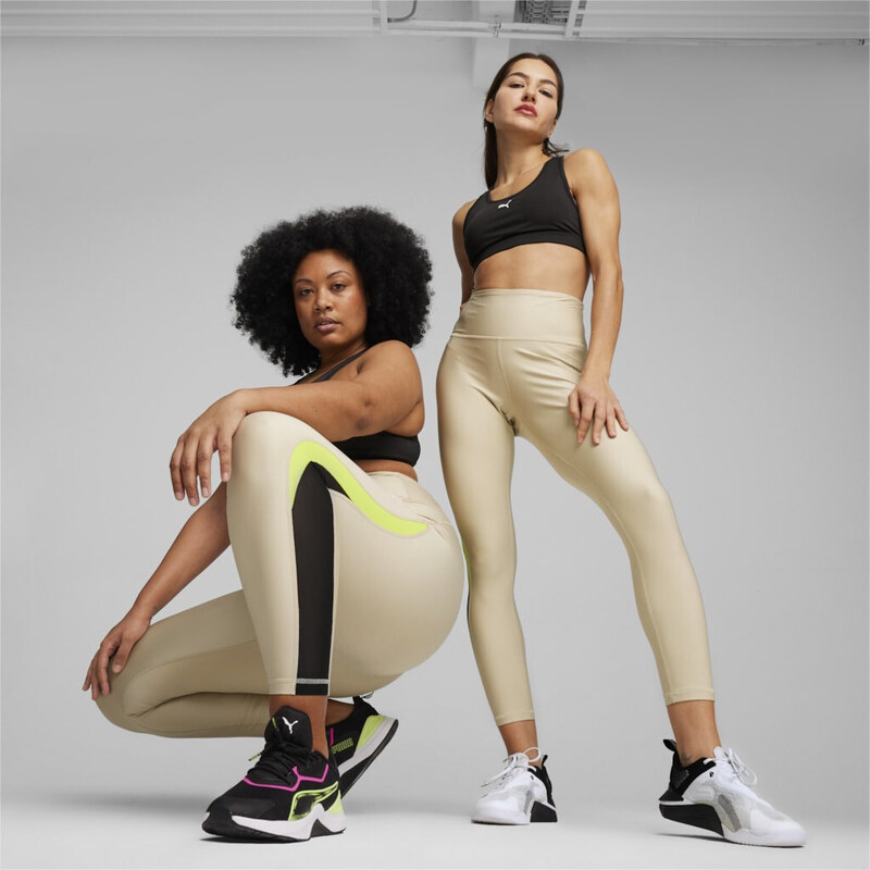 Puma FIT EVERSCULPT MESH FASHION HW 7/8 TIGHT beige