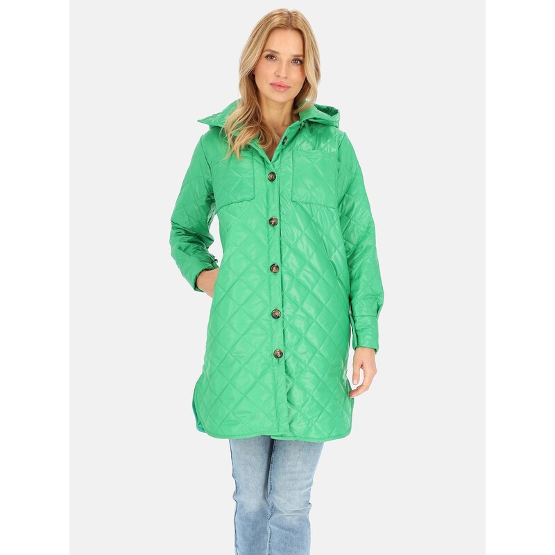 PERSO Womans Womens transitional thin jacket with a hood
