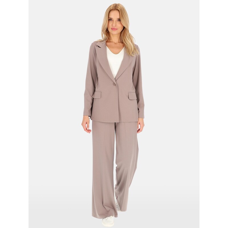 PERSO Womans Loose womens jacket made of natural fabric