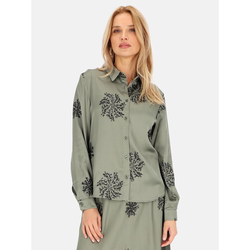 PERSO Womans Womens shirt blouse decorated with embroidery